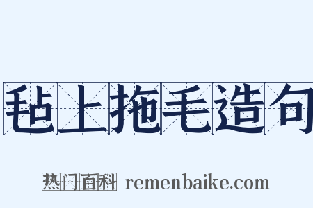 毡上拖毛造句是什么意思的图片